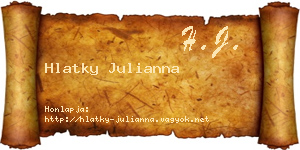 Hlatky Julianna névjegykártya